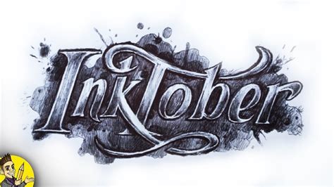Drawing INKTOBER logo in PEN ️ - Speed Drawing - YouTube