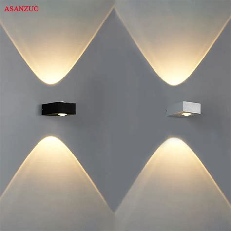 Up and Down 3W 6W LED Wall Lamps Indoor Wall Light AC85 265V Aluminum for Bedroom Living Room ...