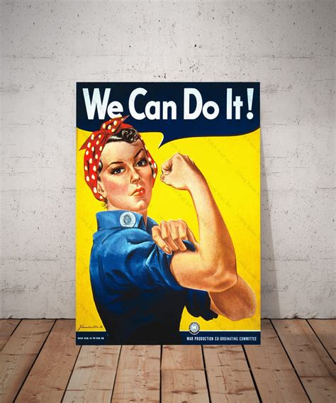 We Can Do It poster Rosie the Riveter Digital Print | Etsy