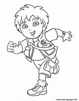 Go Diego Running Coloring Page Printable sketch template