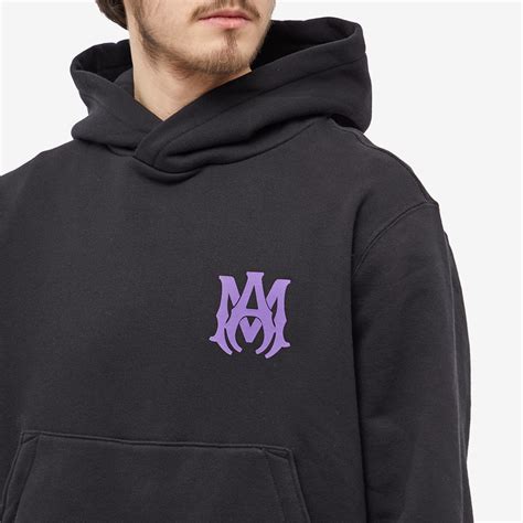 AMIRI MA Logo Hoodie Black & Purple | END. (UK)