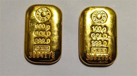 999 Golden Gold Bar, Weight: 100 Gram at Rs 3718.48/gram in Chandigarh | ID: 22367374230