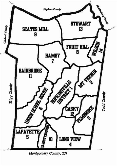 Christian County Ky Map - Cities And Towns Map