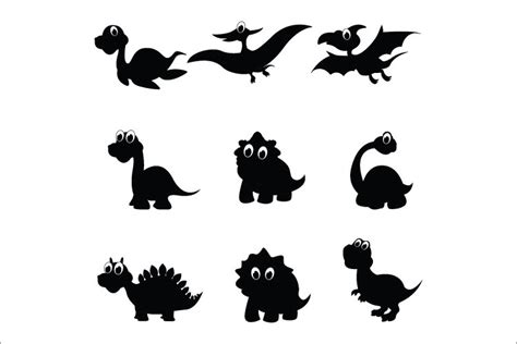 Cute Doodle Cartoon Illustration Dinosaur Vector Posters For The Wall ...