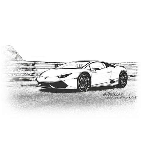 Lamborghini Huracan Pencil Drawing