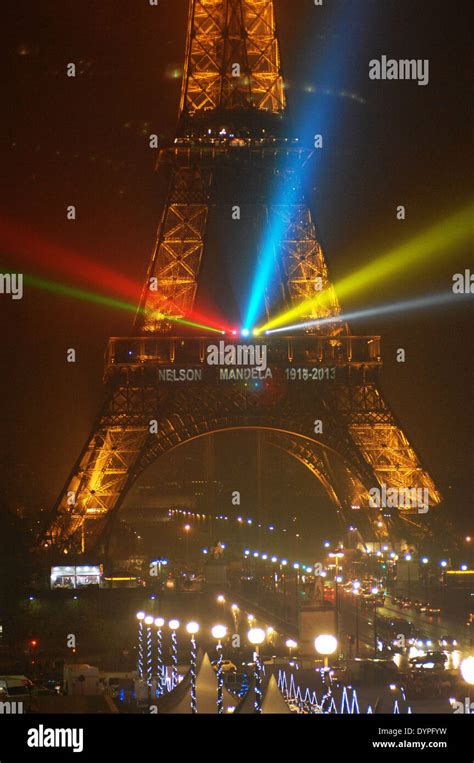 Eiffel Tower at night, Paris, France Stock Photo - Alamy