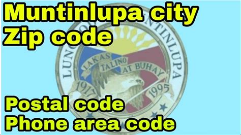 Zip code Muntinlupa city | Phone area code | New Bilibid Prison - YouTube