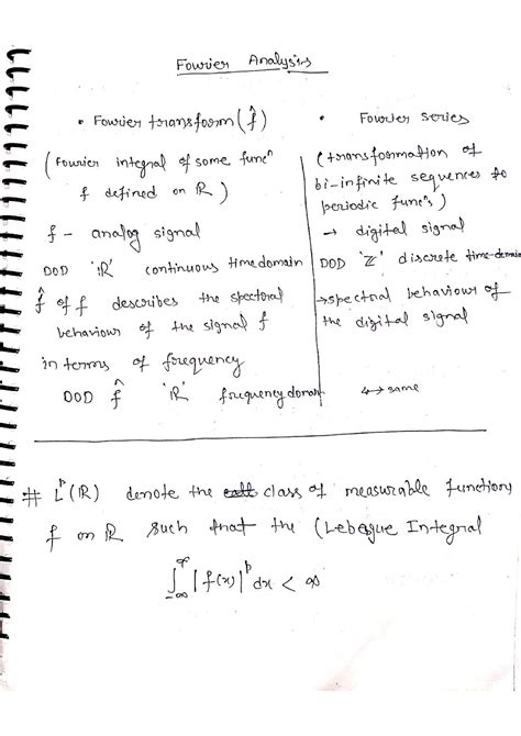 Fourier Transform - Fourier and Wavelet Analysis - Studocu