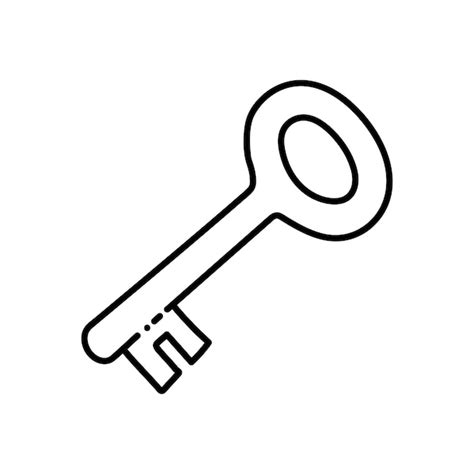 Premium Vector | Key icon hand drawn vector illustration