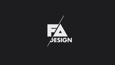 FA Design logo. | Visual communication design, Self identity, Design