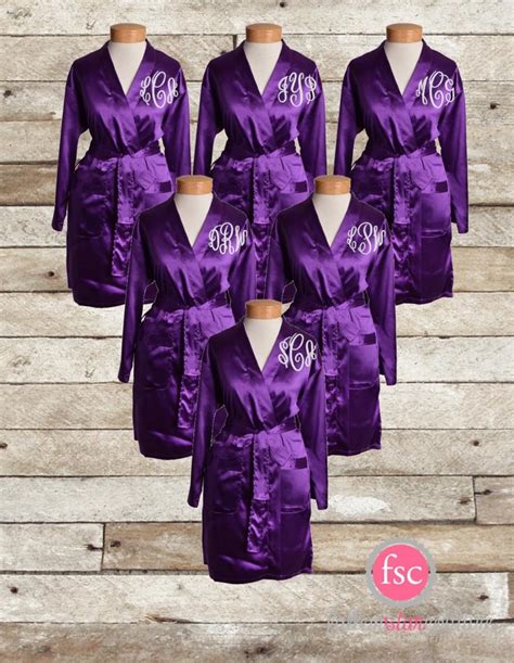 Monogrammed Bridesmaid Robes , Satin Wedding Robes , Bridesmaid Gifts ...