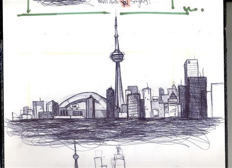 Toronto Skyline Drawing at PaintingValley.com | Explore collection of Toronto Skyline Drawing