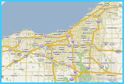 Map of Cleveland Ohio - TravelsMaps.Com