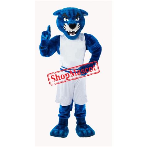 Sport Blue Panther Mascot Costume