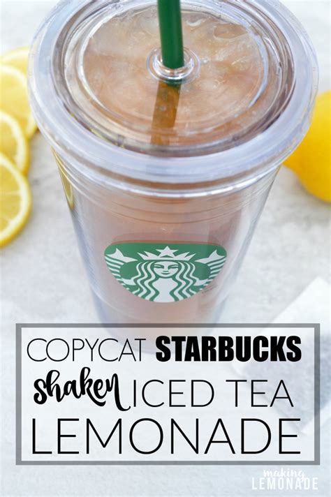 Copycat Starbucks Shaken Iced Tea Lemonade Recipe | Making Lemonade