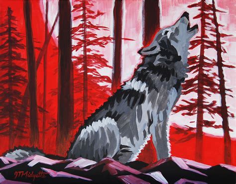 Wolf Pack Howling Art