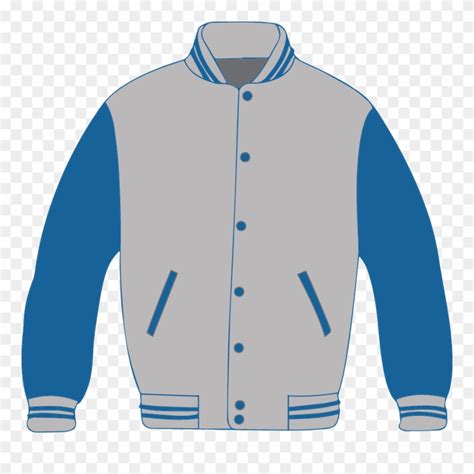 Jacket Clipart Blue Jacket - Clip Art Letterman Jacket - Png Download ...