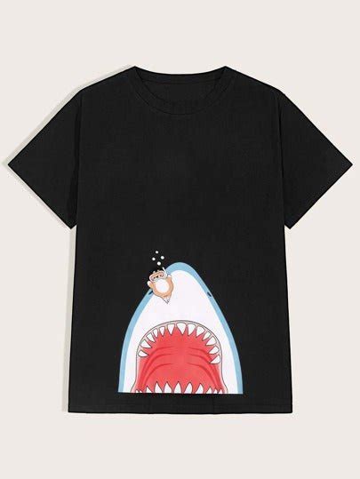 Shark Graphic Print Tee - Negative Apparel