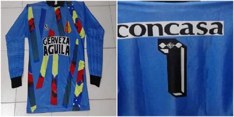 Deportes Tolima Goalkeeper football shirt 1994. Sponsored by Cerveza Aguila