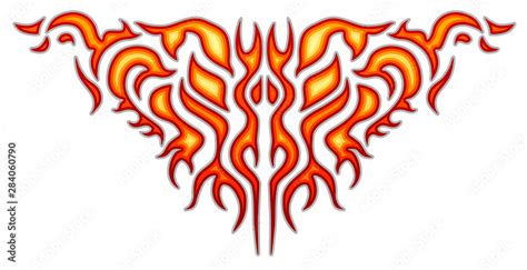 Vehicle sticker - burning flame, car and bike color vinyl decals ...