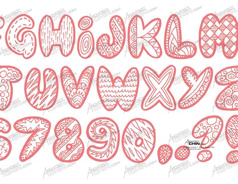 Doodle Font / Doodle Letters Alphabet Digital Download Printable ...