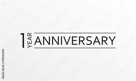 1 year anniversary emblem. Anniversary icon or label. 1 year celebration and congratulation ...