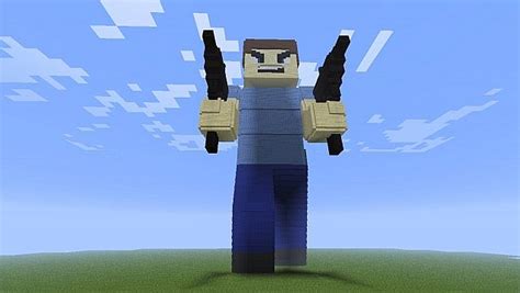 Minecraft Steve Statue