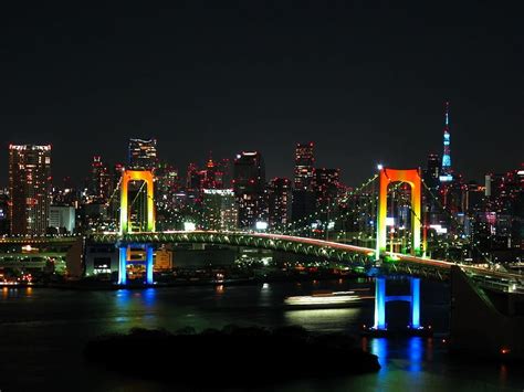 Rainbow Bridge Tokyo Japan HD wallpaper | Pxfuel