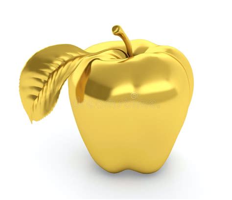 Golden apple stock illustration. Image of gilded, concept - 26633948