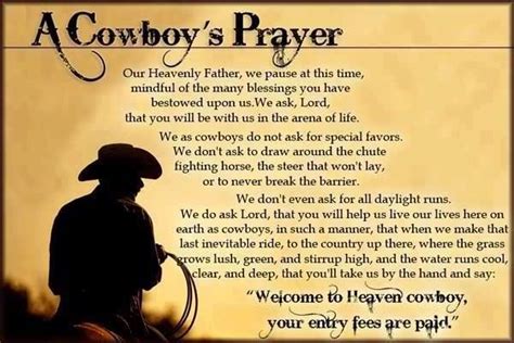 A Cowboy's Prayer | Quotes | Pinterest | To heaven, Cowboys and Heavens