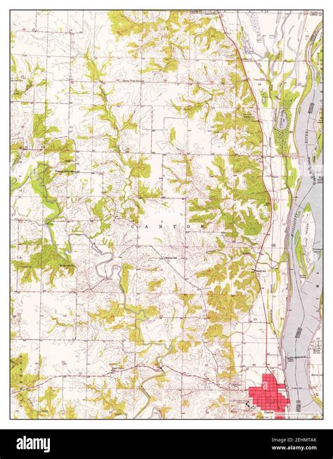 Canton, Missouri, map 1950, 1:24000, United States of America by Timeless Maps, data U.S ...