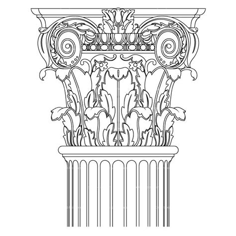 Corinthian Column Vector at Vectorified.com | Collection of Corinthian Column Vector free for ...