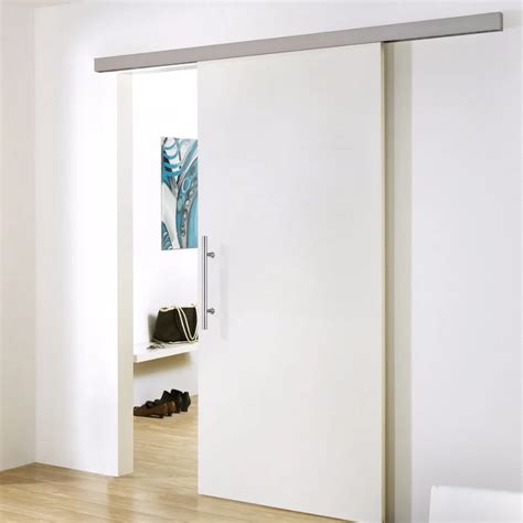 Modern 6.6FT Silver Aluminum Barn Door Hardware for Sliding Doors-in Slides from Home ...