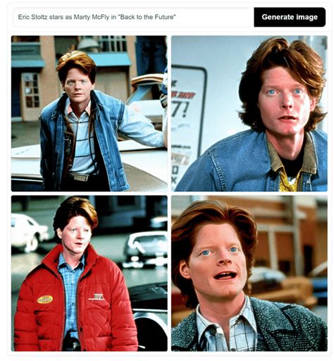 Eric Stoltz stars as Marty McFly in "Back to the Future" : r/weirddalle