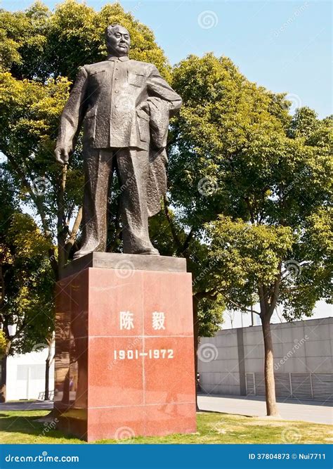 Mao Zedong-Statue in Shanghai, China Stockbild - Bild von anbetung ...