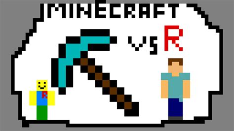 Pixilart - MINECRAFT VS ROBLOX by rafaelthemaster