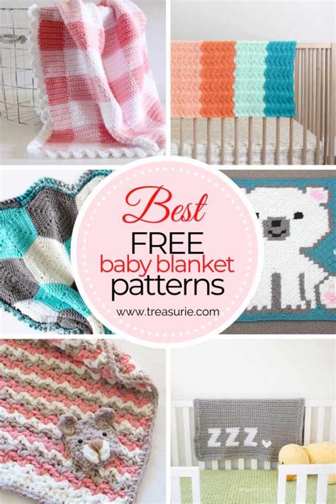 33 Free Crochet Baby Blanket Patterns, Cute & Cozy | TREASURIE