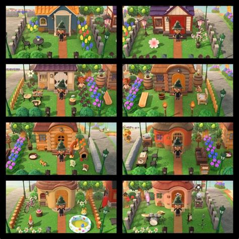 Villager Yards ACNH | Animal crossing, New animal crossing, Animal crossing villager yard layout