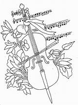 Cello Violoncello Violonchelo Malvorlage Violoncelle Coloriage Colorir  sketch template