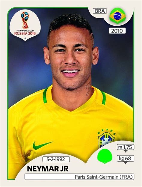 Neymar Jr. of Brazil. 2018 World Cup Finals card. Uefa Football, Football Tournament, Sport ...