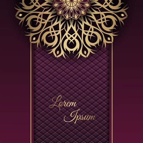 mandala background, purple and gold gradient 10055239 Vector Art at ...