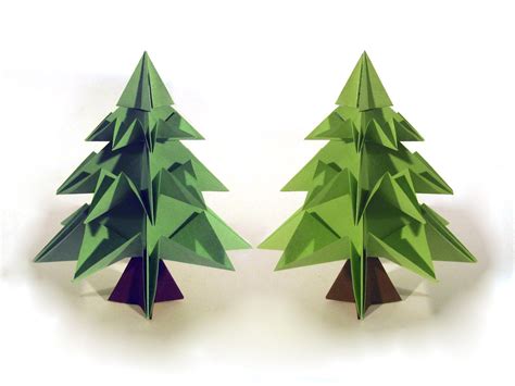 Christmas Origami Tree - Origami - How to make an origami tree ...
