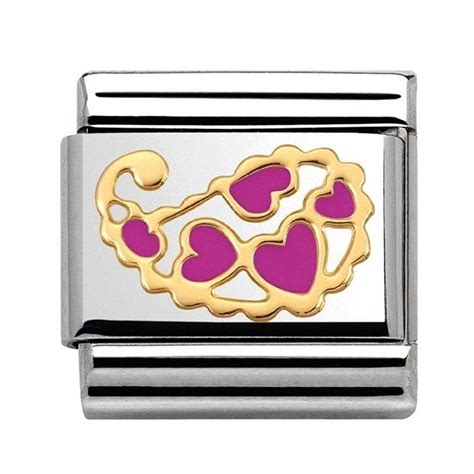 Nomination Unisex Charm Stainless Steel 030281/35 | Enamel heart charms ...