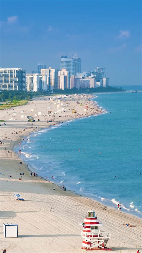 Aerial view of miami beach iPhone Wallpapers Free Download