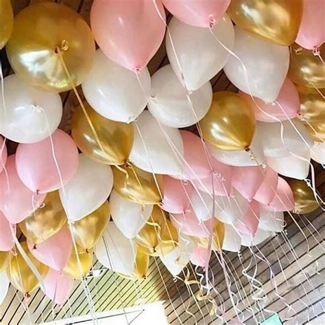 OutOfMyBubble. Blush Pink Gold Ceiling Balloons up to 11" Engaged