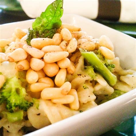 Creamy Broccoli Pasta with Pine Nuts Recipe - Go Dairy Free