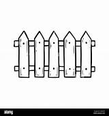 Hand Drawn wooden fence Doodle Sketch Style Drawing Line Simple  sketch template