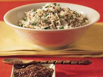 Confetti Rice Pilaf with Toasted Flaxseed Recipe | Recipe | Flax seed recipes, Eating well ...