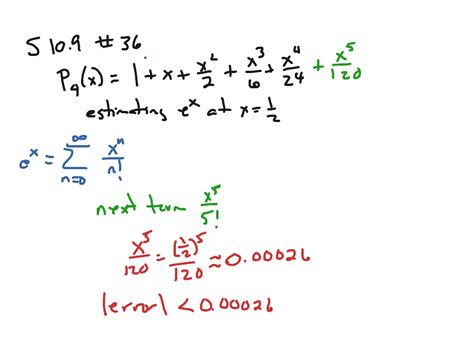 Topic - Estimate Error Taylor Series | ShowMe Online Learning