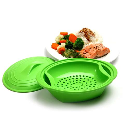 Norpro Microwave Silicone Vegetable Steamer, Green-$20, Red-$9 | Best Food Steamer Brands